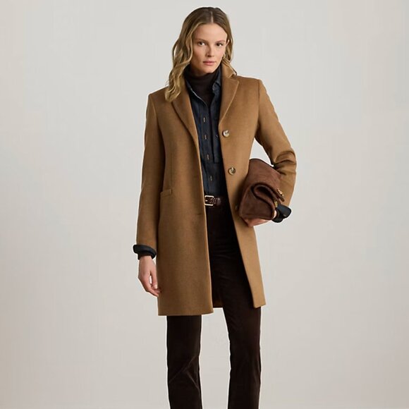 Lauren Ralph Lauren Jackets & Blazers - Lauren Ralph Lauren Classic Wool Blend Coat Camel Size 2P